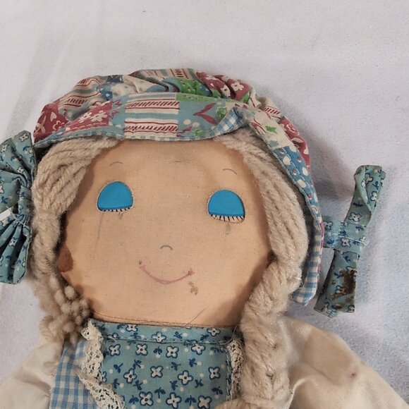 Knickerbocker Holly Hobbie Day 'N Night Eyes Open & Close Blue Dress Vintage Rag - Picture 9 of 11